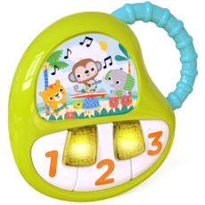 Bright Starts Tropikeys On-The-Go Light-Up Baby Piano Toy                                                      